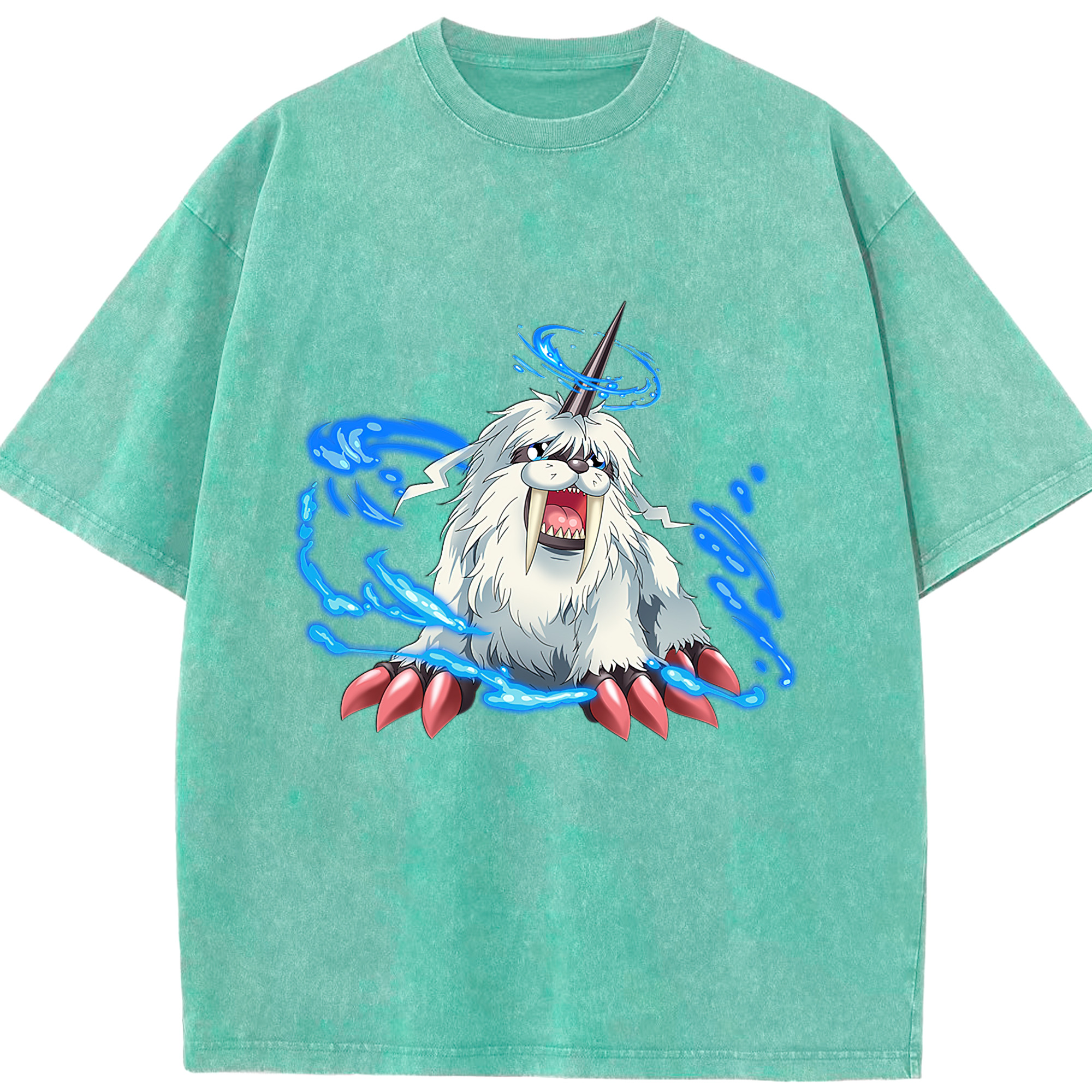 （画像用） Digimon デジタルモンスター/デジモン 綿100% ヴィンテージ風 半袖Tシャツ（フロントプリント）